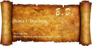 Bunzl Dorina névjegykártya